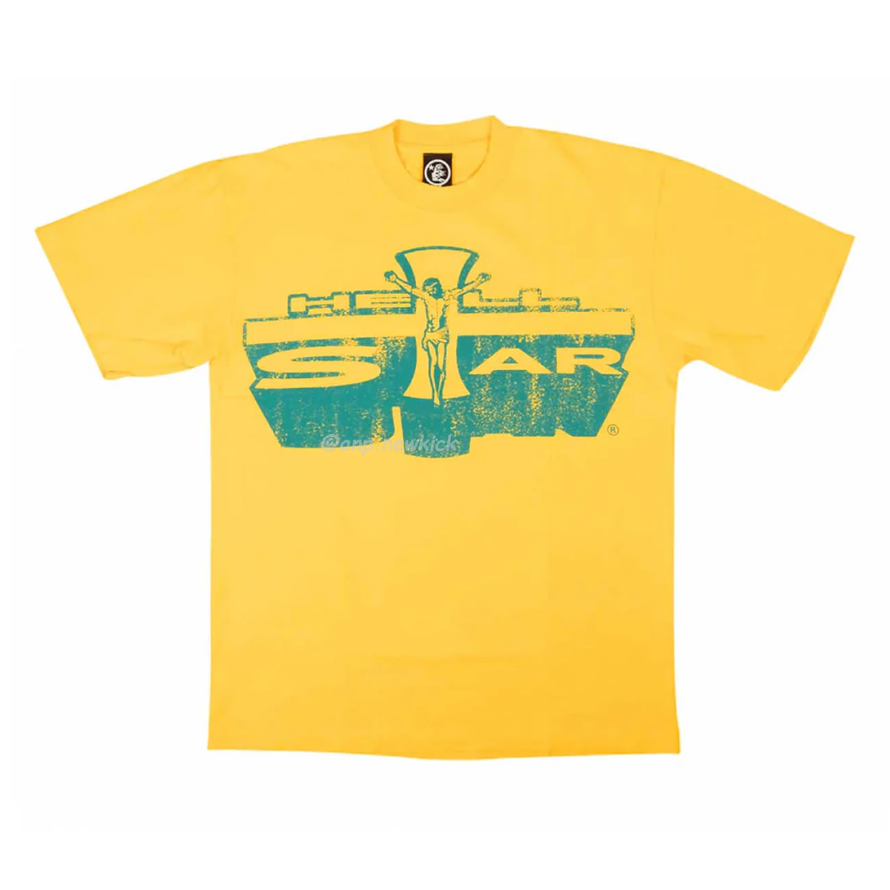 Hellstar Jesus Emblem Yellow T Shirt (1) - newkick.app